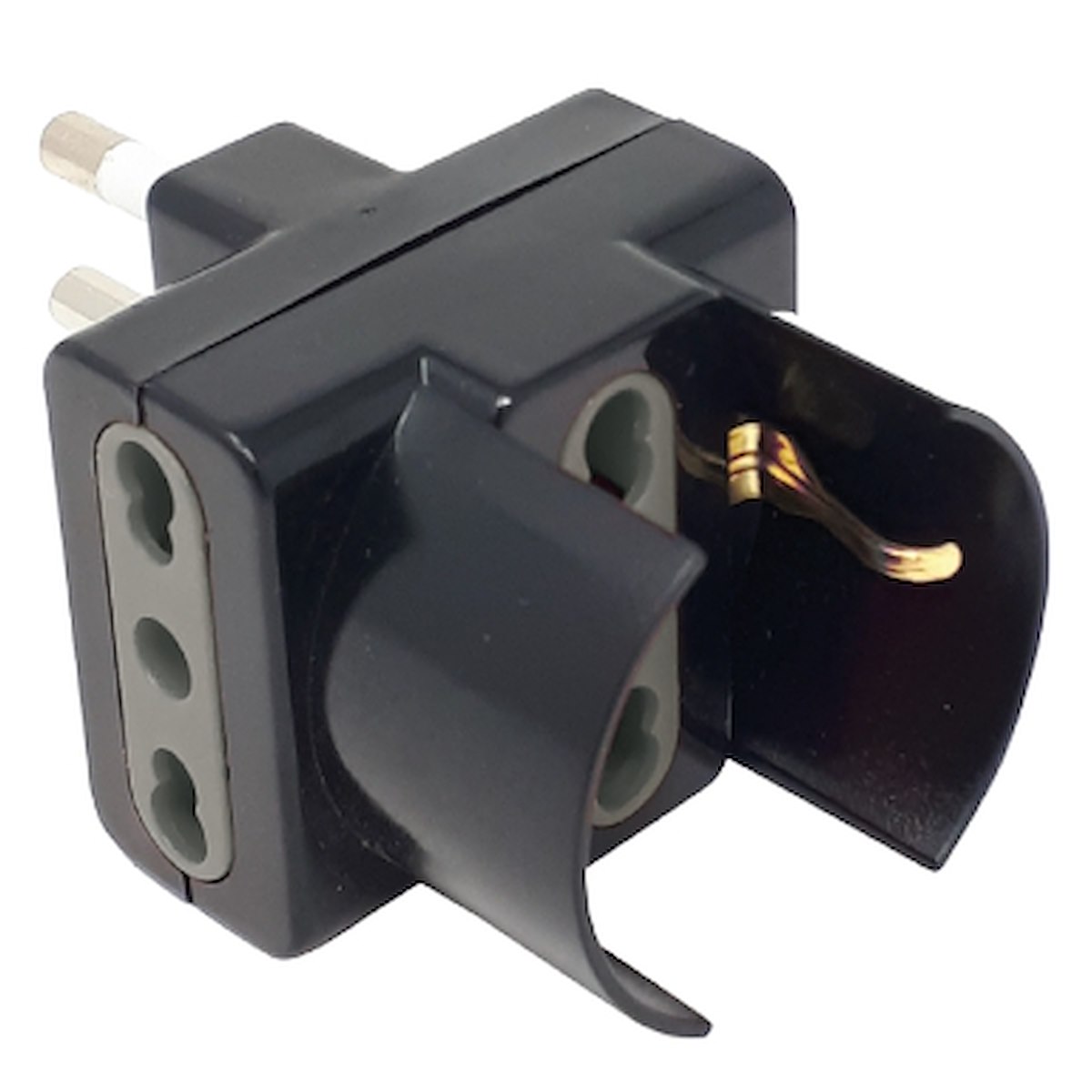 GBC 22022920 Adattatore triplo Schuko 16A, bianco