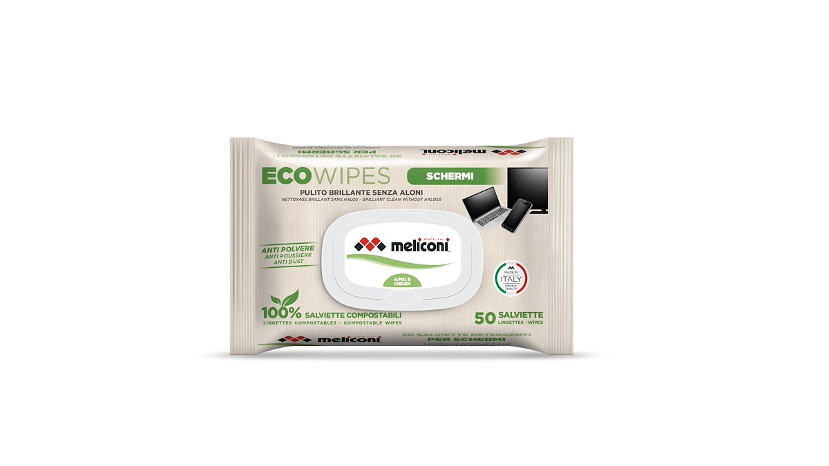 MELICONI 621020 Eco Wipes 50 Salviette Detergenti per Schermi - immagine 2