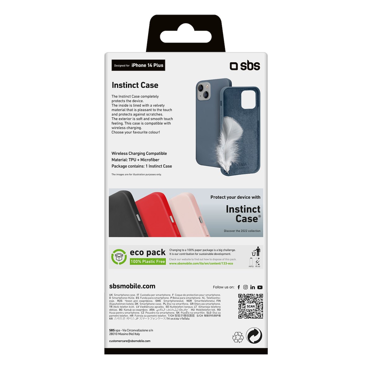 SBS TEINSTIP1467B Cover Custodia Blu per iPhone 14 Plus - immagine 4