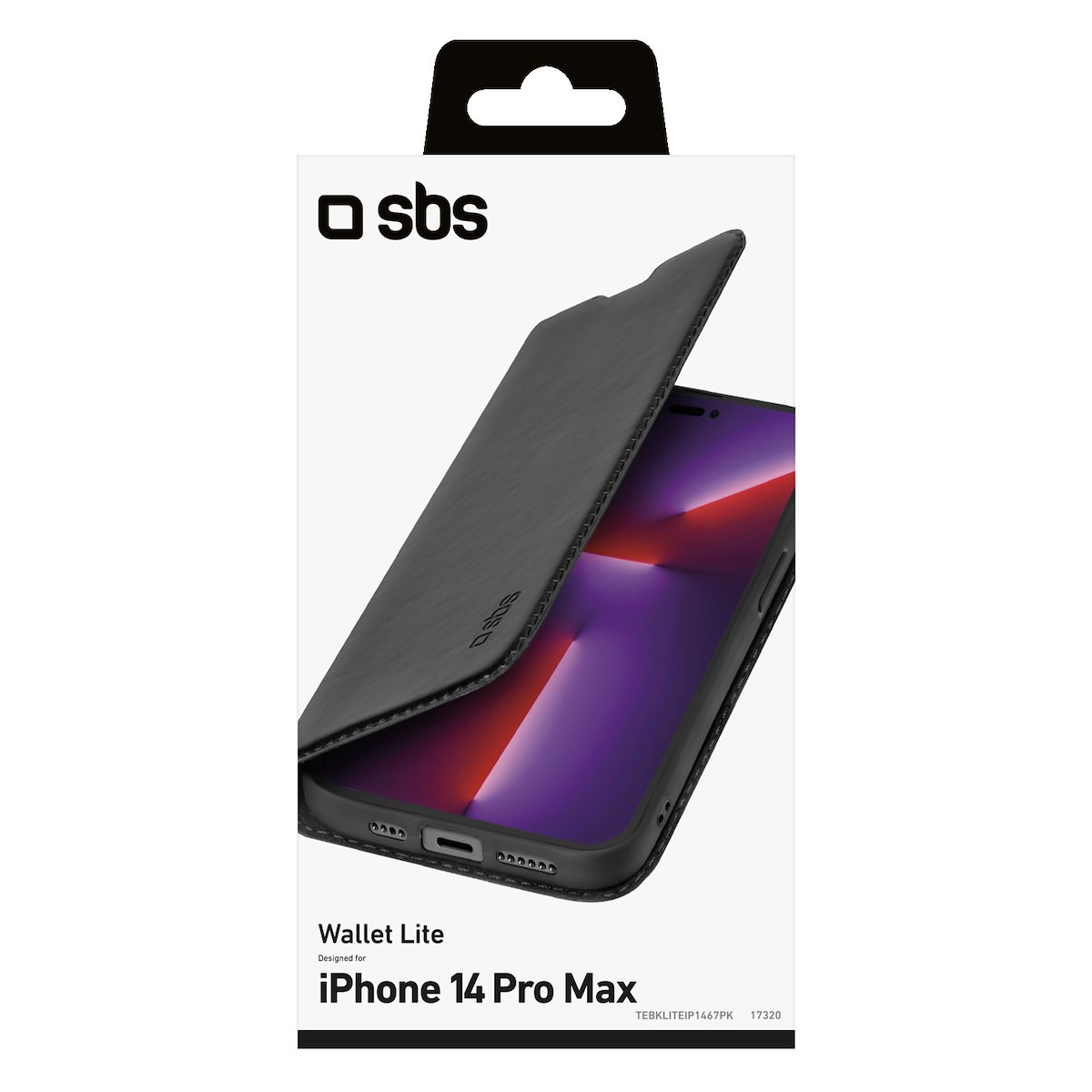 SBS TEBKLITEIP1467PK Cover Wallet Lite iPhone 14 Pro Max Nera - immagine 3