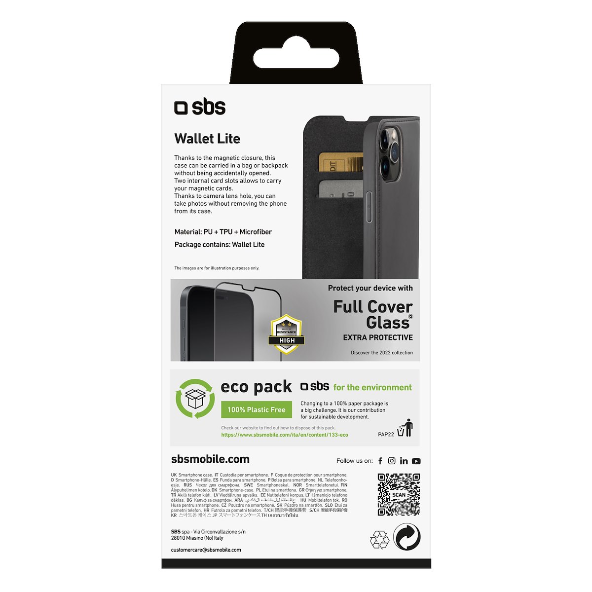 SBS TEBKLITEIP1467PK Cover Wallet Lite iPhone 14 Pro Max Nera - immagine 4