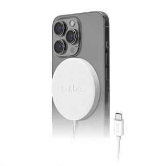 SBS TECBCHGMAGW Caricabatterie universale wireless bianco