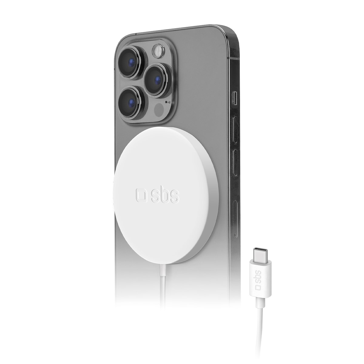 SBS TECBCHGMAGW Caricabatterie universale wireless bianco