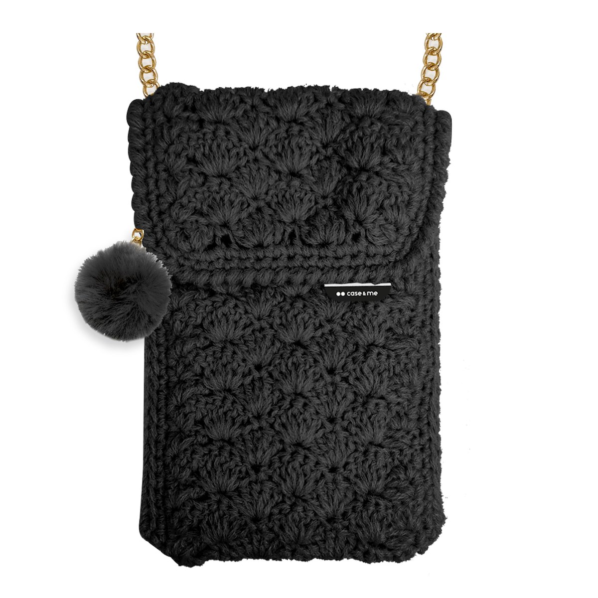 CASE&ME CMWINTERBAGK Borsetta Smartphone Nero, Altri Gadget Telefonia