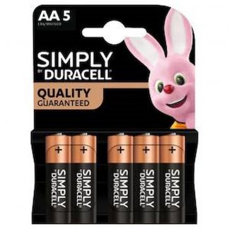 DURACELL DU036 Pila AA Simply 1500 non ricaricabile 5pz
