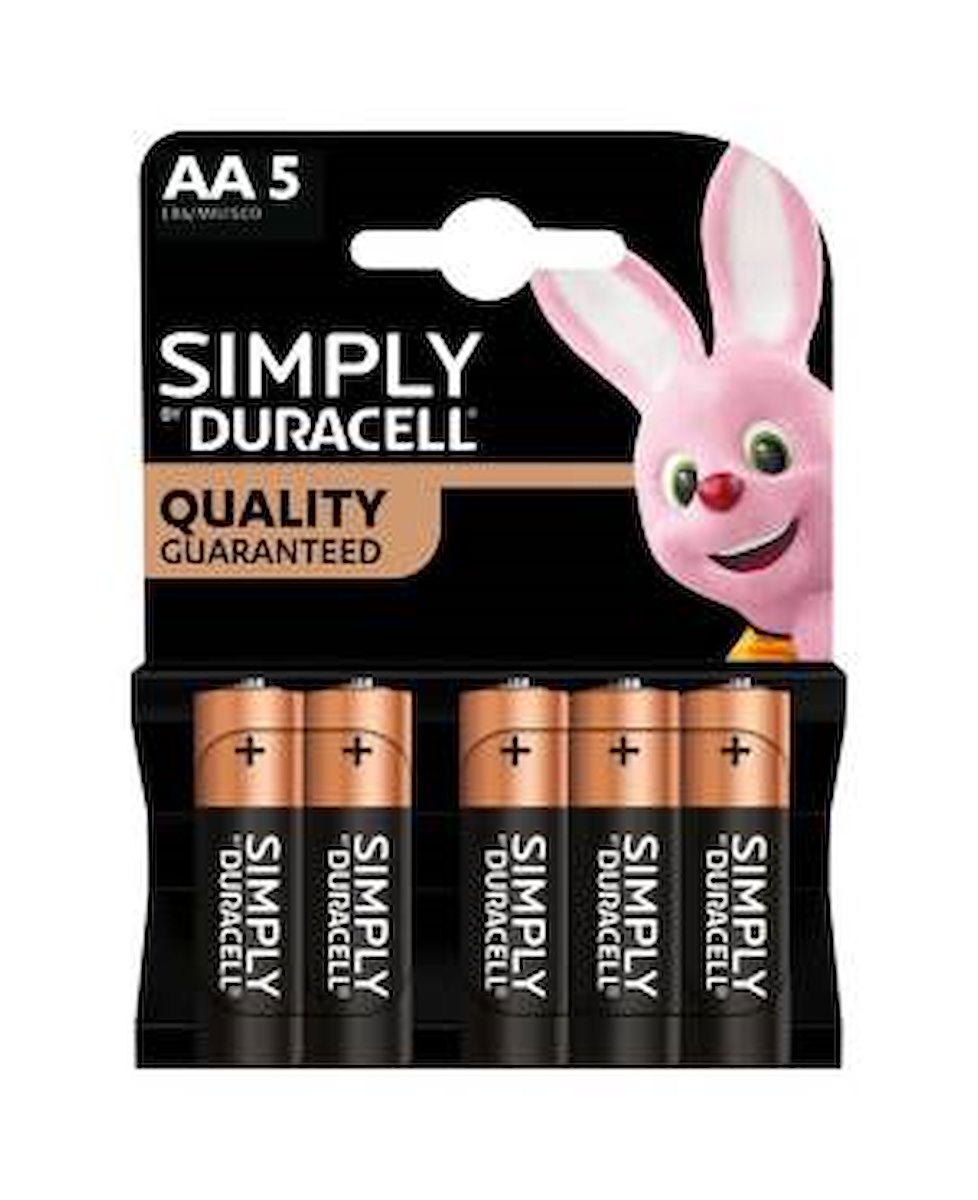 DURACELL DU036 Pila AA Simply 1500 non ricaricabile 5pz