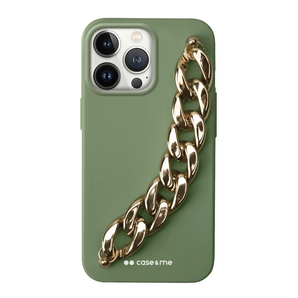 Case Me CMCHAINIP1361PG Cover Catena Metallica iPhone 13 Pro Verde