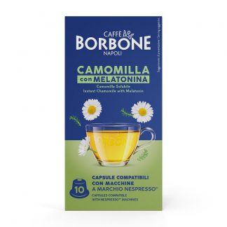 Caffe Borbone 18 Capsule Compatibili Nespresso Camomilla alla Melatonina