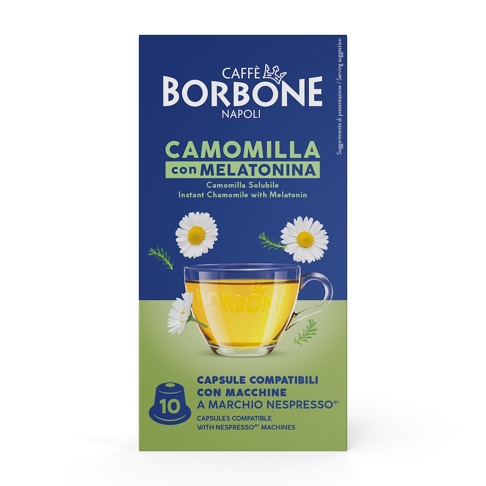 Caffe Borbone 18 Capsule Compatibili Nespresso Camomilla alla Melatonina