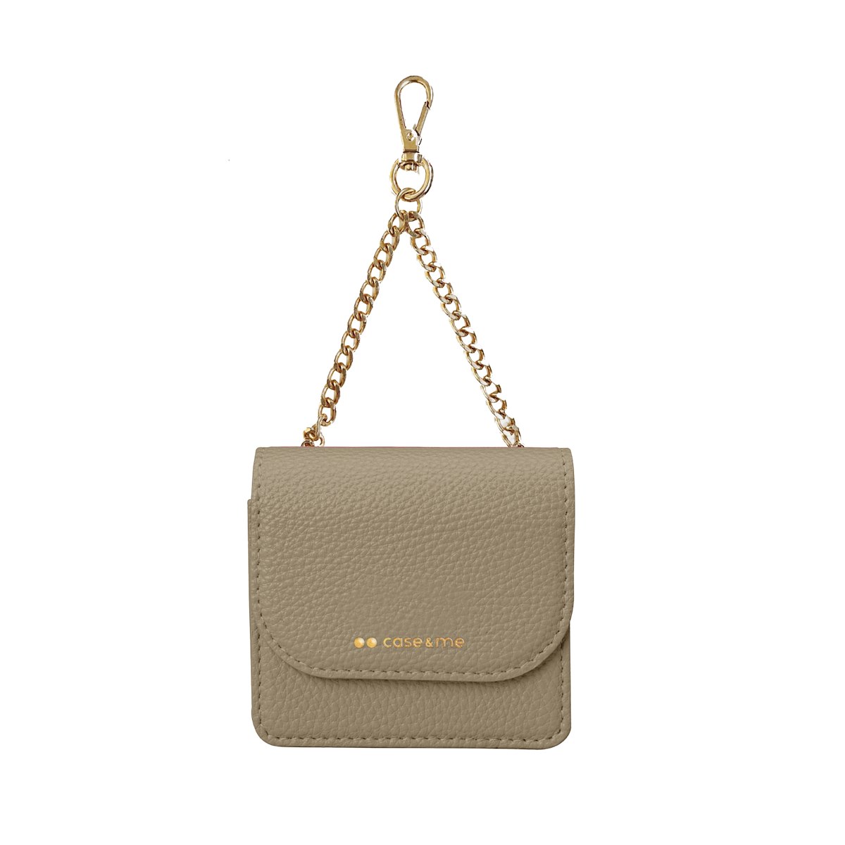 Case Me CMEARPHONEBAGT Borsetta per Auricolari Universale con Catena e Gancio Taupe