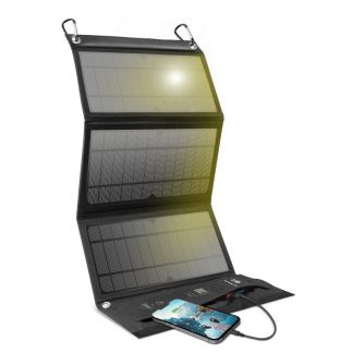 SBS TESOLARCHG21W Pannello Solare Caricabatterie Portatile Due USB A 21W Nero