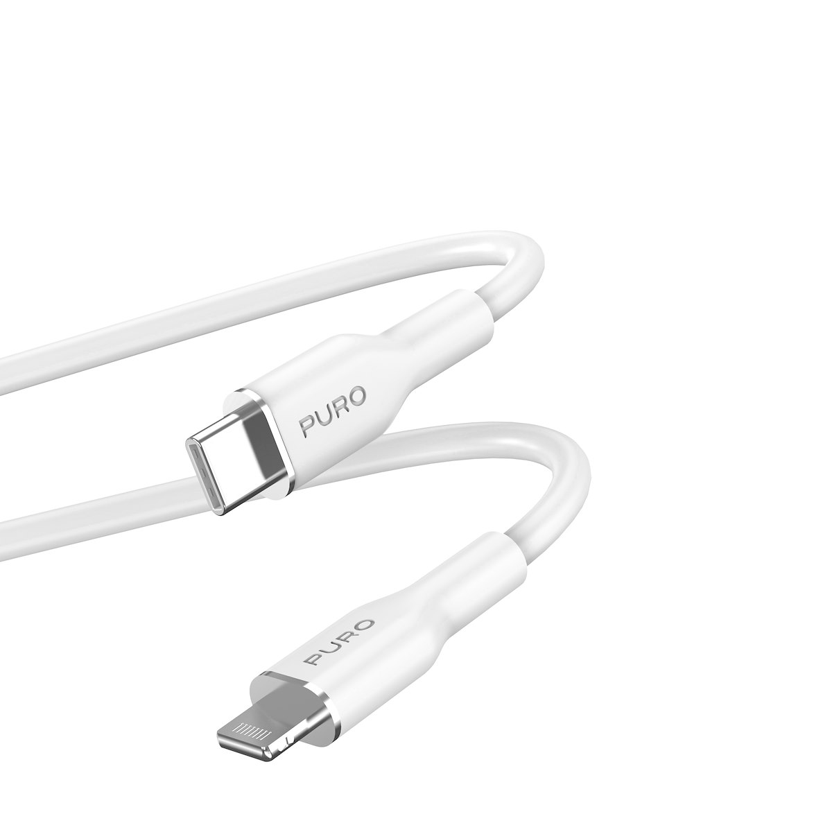 PURO PUCAPLTUSBCICONWHI Cavo USB-C - Lightning Soft 1.5m Bianco