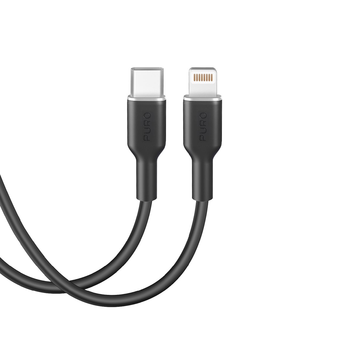 PURO PUCAPLTUSBCICONBLK Cavo USB-C - Lightning 1.5m, nero - immagine 2