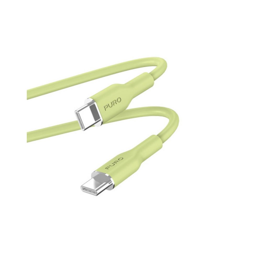 PURO PUUSBCUSBCICONLGRN Cavo USB-C a USB-C Soft, 1.5m, Verde Chiaro