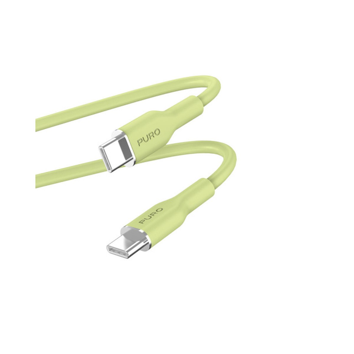 PURO PUUSBCUSBCICONLGRN Cavo USB-C a USB-C Soft, 1.5m, Verde Chiaro