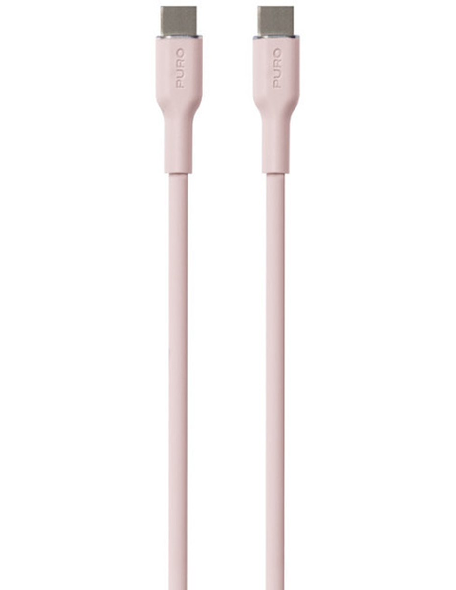 PURO PUUSBCUSBCICONROSE Cavo USB-C - USB-C Soft 1.5m Rosa