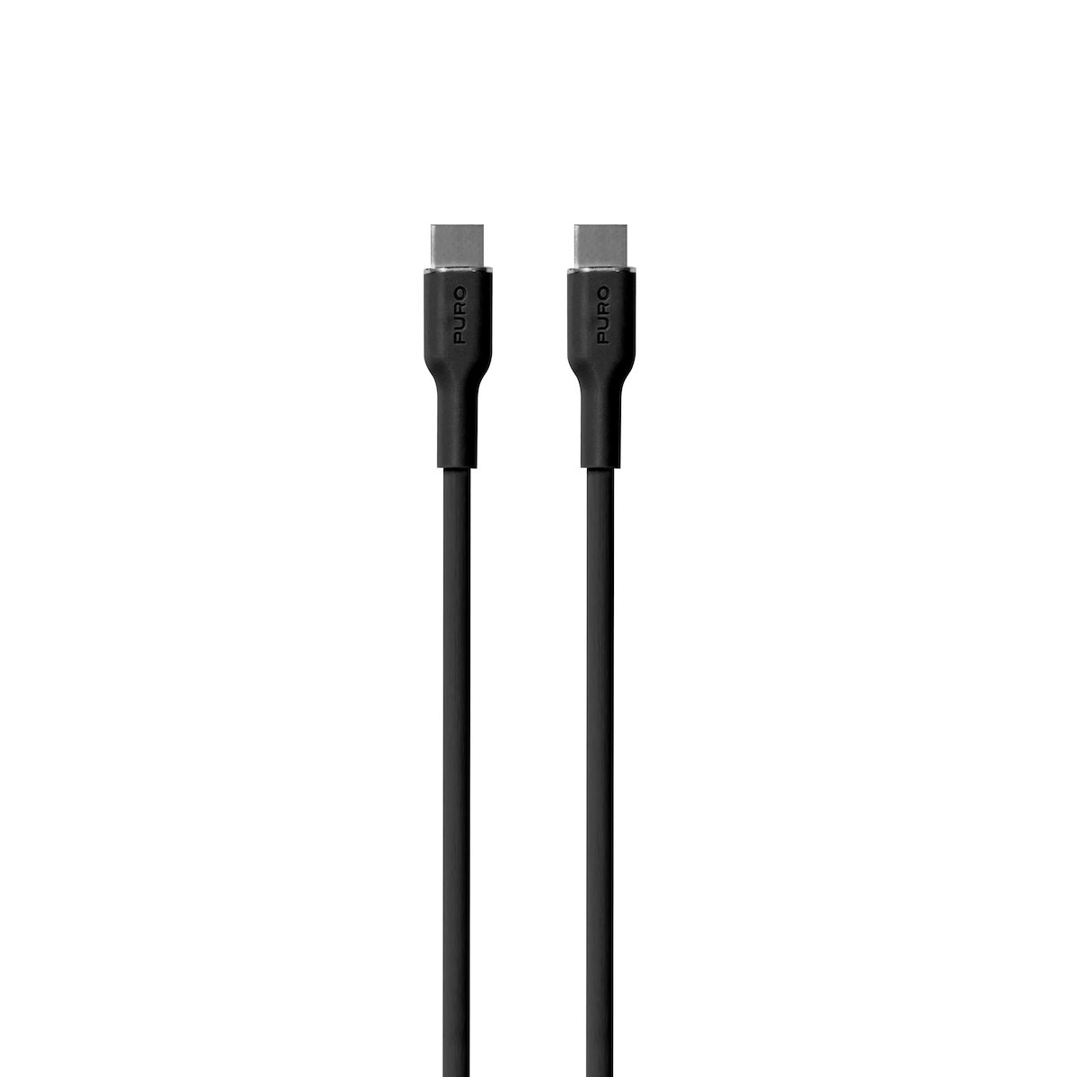 PURO PUUSBCUSBCICONBLK Cavo USB-C a USB-C Soft, 1.5m, Nero