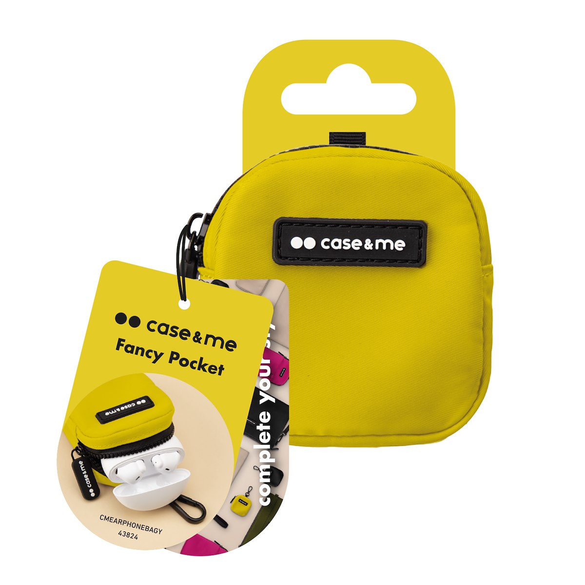 Case Me CMEARPHONEBAGY Borsetta Auricolari Universale Gialla con Catena e Gancio - immagine 3