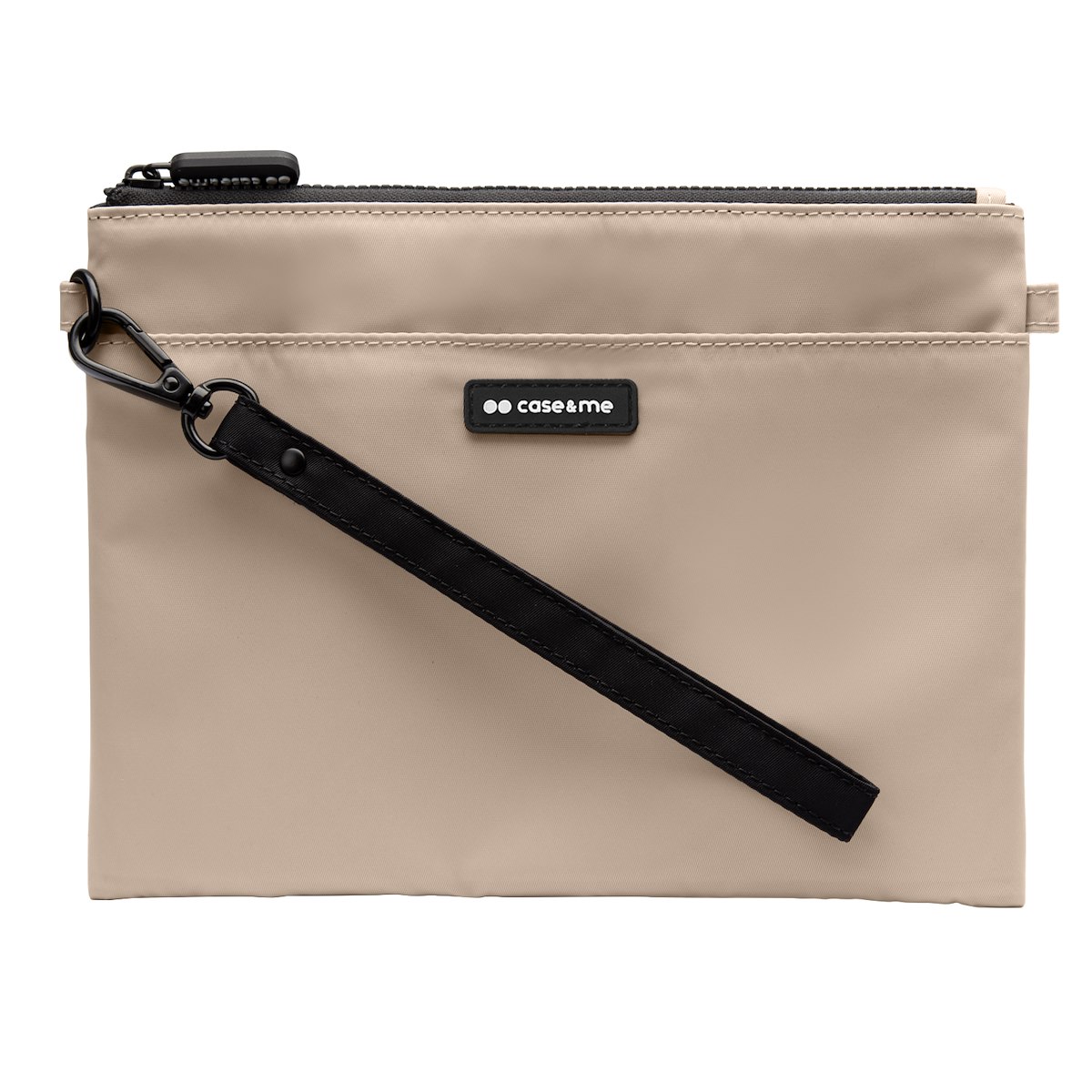 CASE&ME CMHANGBAGI Borsetta con laccetto e zip per device/accessori Ivory