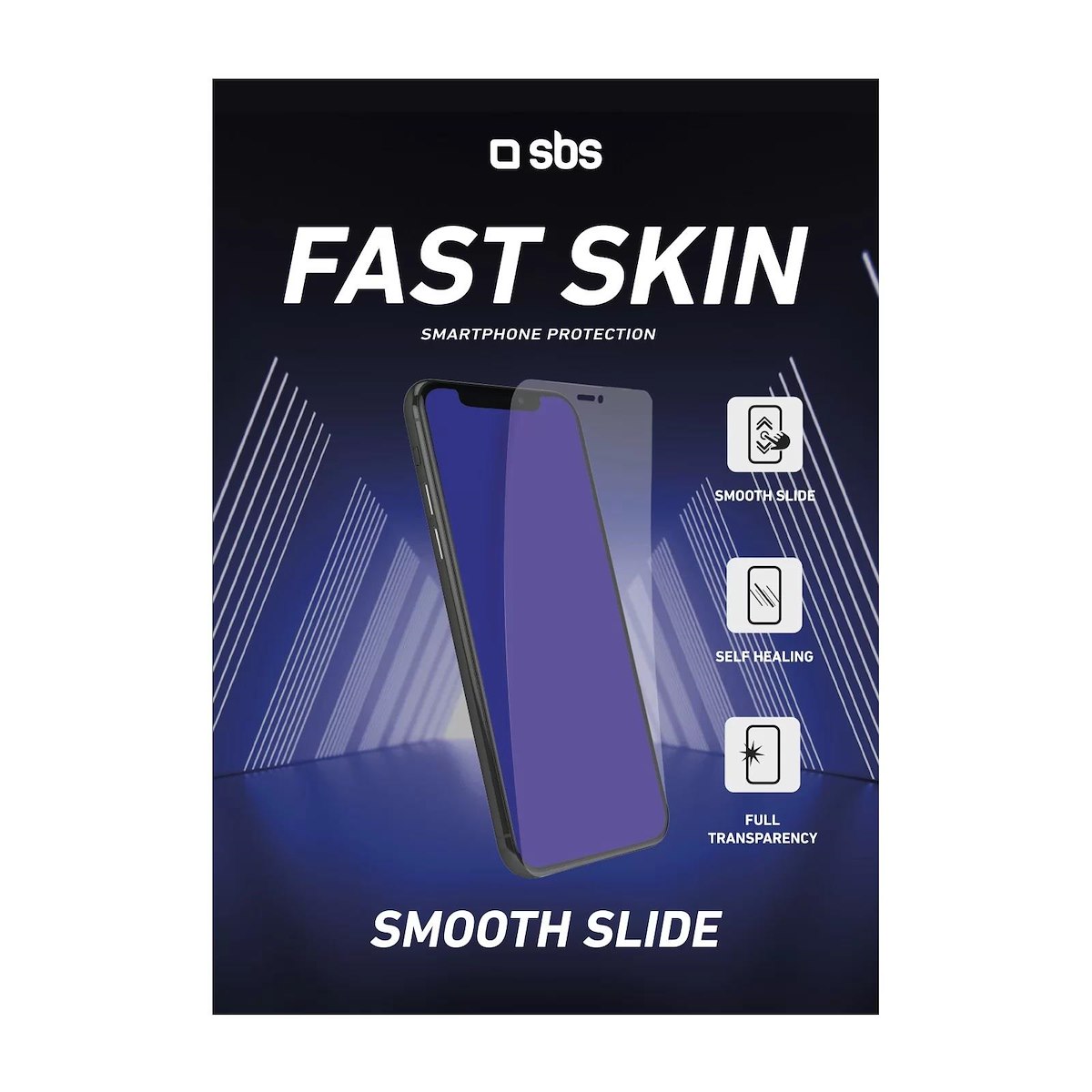 SBS TEFSTSKINSHEETAF Pellicola Protettiva Fast Skin Anti-Fingerprint 20pz