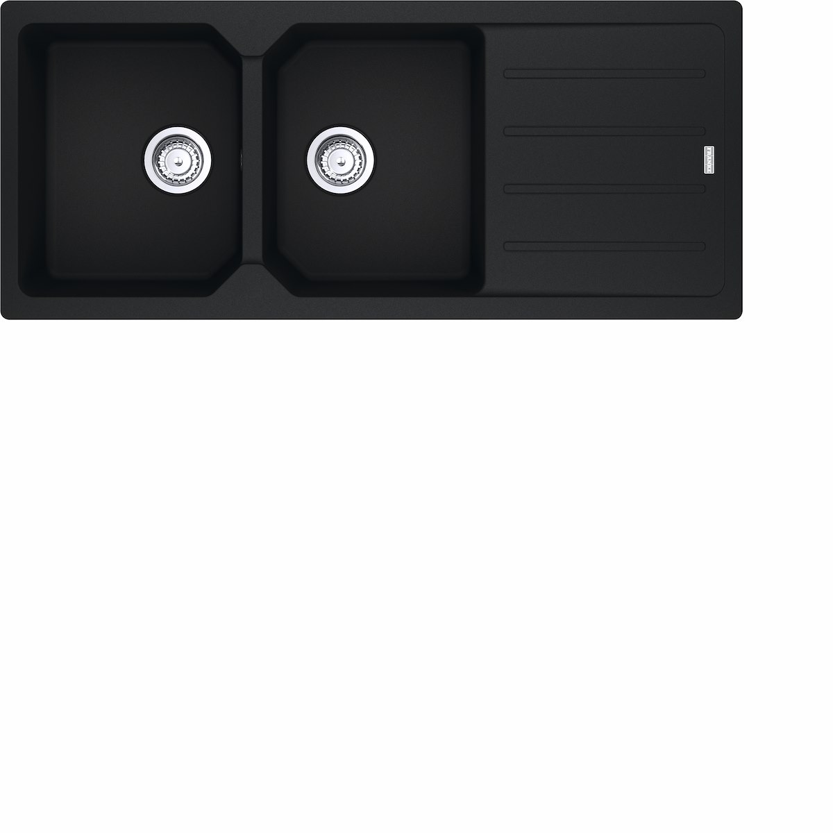 FRANKE UCG621116NERO Lavello 2 vasche con gocciolatoio City nero - immagine 3