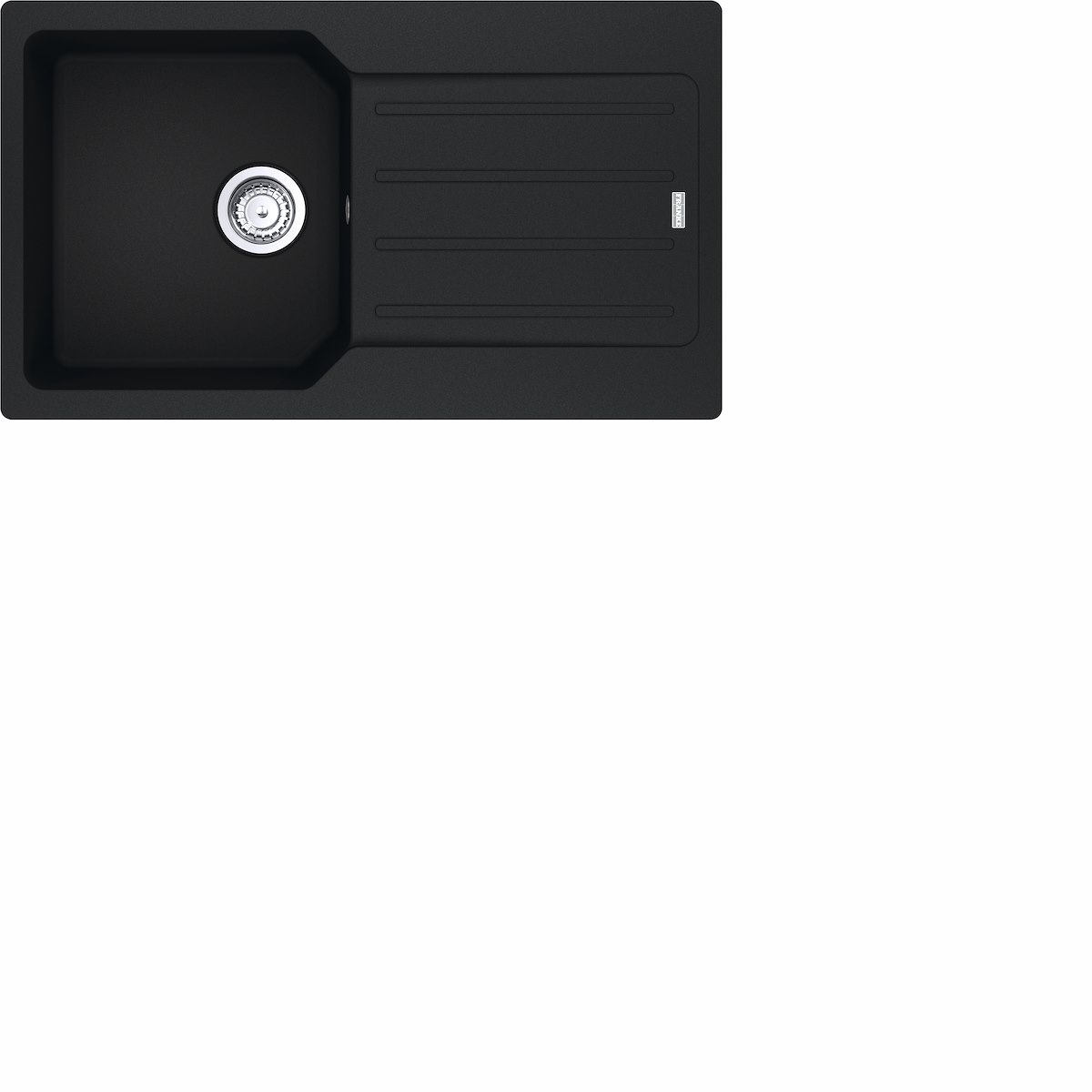 FRANKE UCG61186NERO Lavello 1 vasca con gocciolatoio 86cm City nero - immagine 3