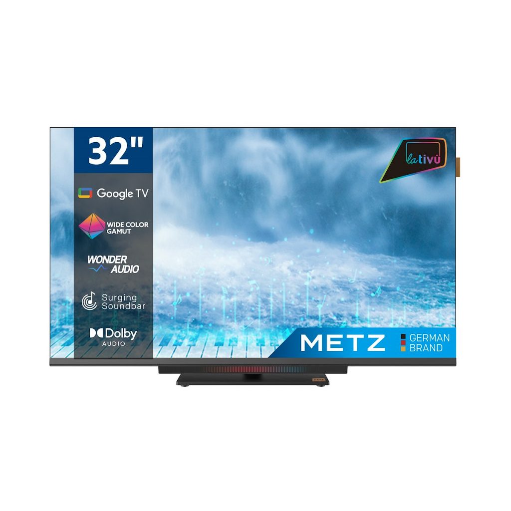 METZ 32MTD8500Z TV LED 32" HD Smart Google DVB-T2/S2 con stand