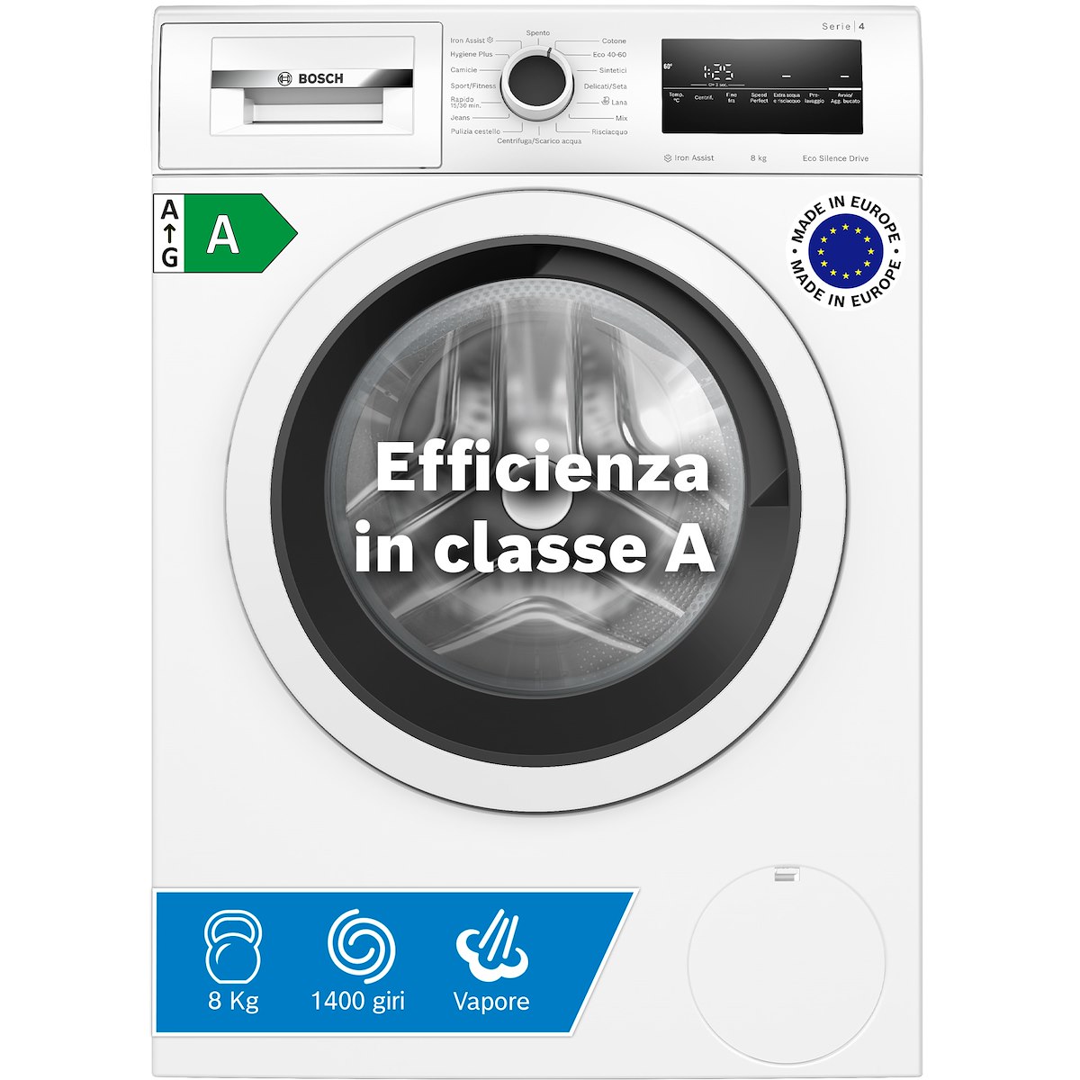 BOSCH WAN28208II Lavatrice Carica Frontale 8kg 1400 Giri Classe A