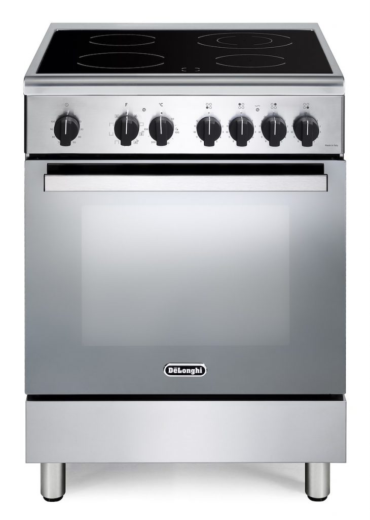 DE LONGHI DMX64VL Cucina 60cm 4 Zone Elettriche Forno Multifunzione Idroclean Inox
