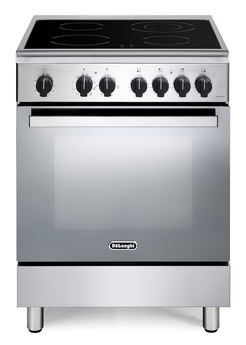 DE LONGHI DMX64VL Cucina 60cm 4 Zone Elettriche Forno Multifunzione Idroclean Inox