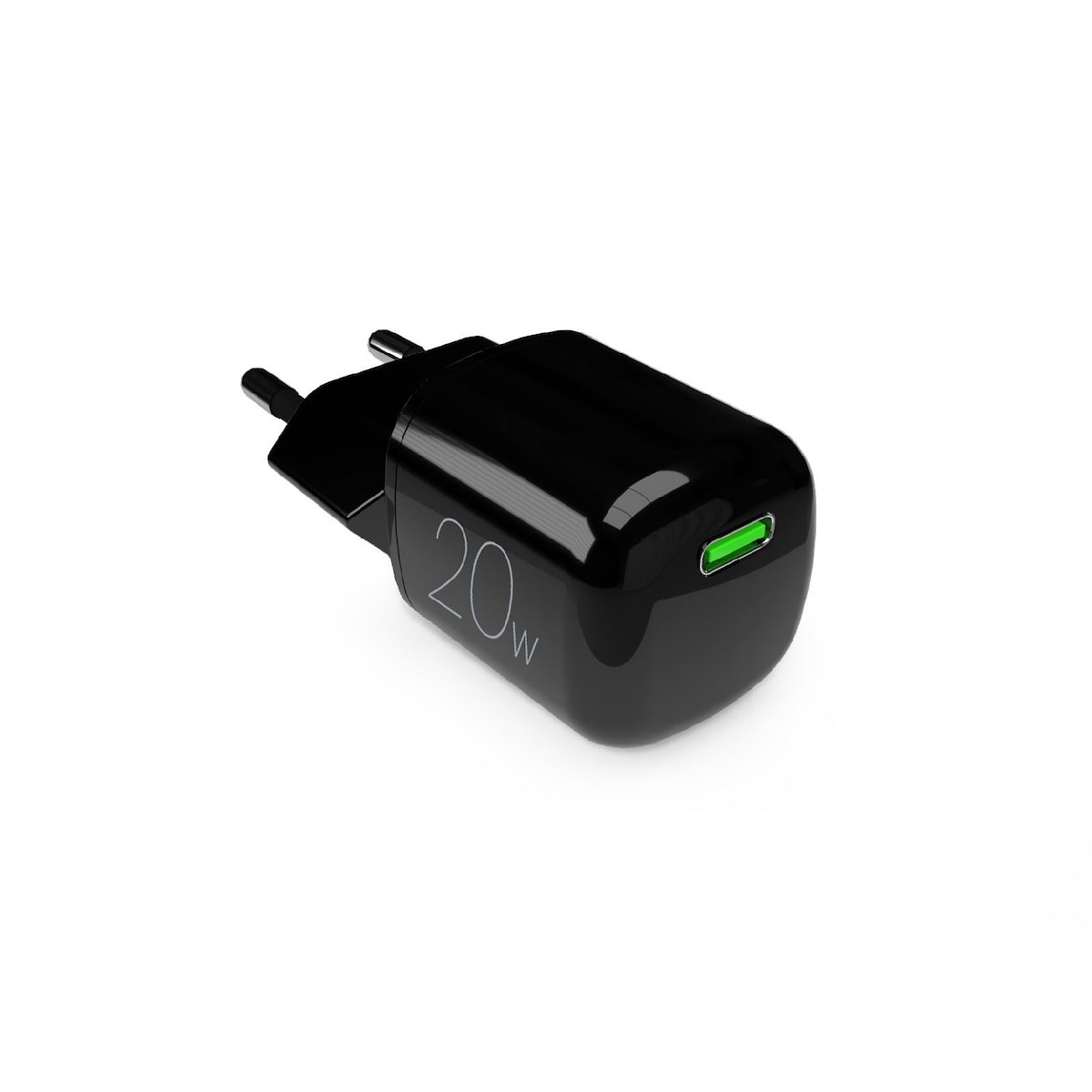 PURO PUFCMTCUSBC20WGBLK Caricabatterie da parete GaN USB-C 20W nero