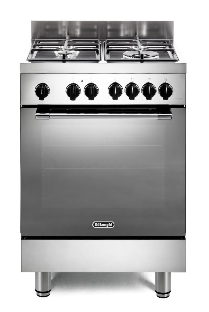 DE LONGHI GEMMA66ML Cucina 60cm 4F Gas Ghisa Forno Elettrico Multifunzione Inox