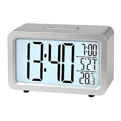 JUSTAMINUTE JD9529S Sveglia Digitale Radiocontrollata LED Silver