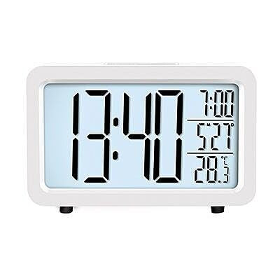 JUSTAMINUTE JD9529B Sveglia Digitale Radiocontrollata Display LED Bianco