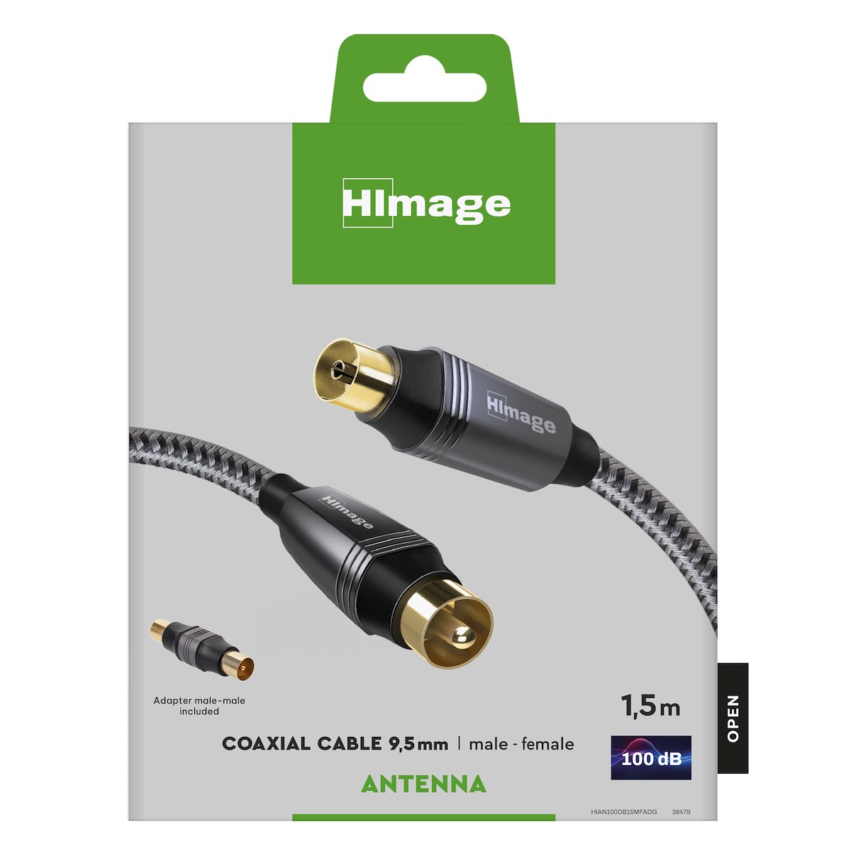 HIMAGE HIAN100DB15MFADG Cavo Antenna M/F 9.5mm 100dB 1.5m - immagine 2