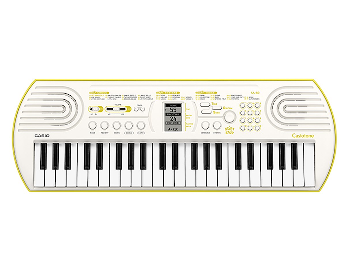 CASIO SA80 Tastiera Musicale 44 Tasti, 100 Timbri, 50 Ritmi, Bianca - immagine 3