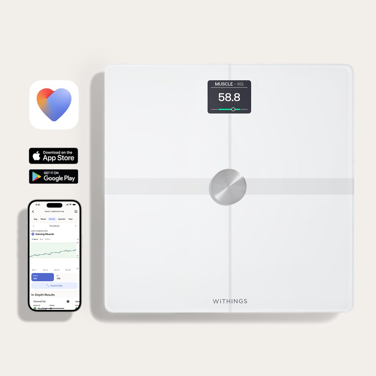 WITHINGS WBS13WHITE Bilancia Diagnostica Digitale 200kg - immagine 2