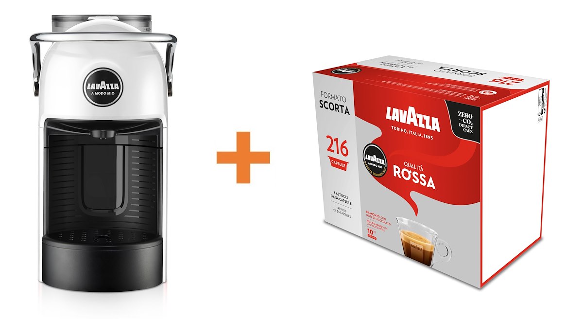 Lavazza Jolie Evo Bianca Kit Macchina Caffe Capsule Qualita Rossa