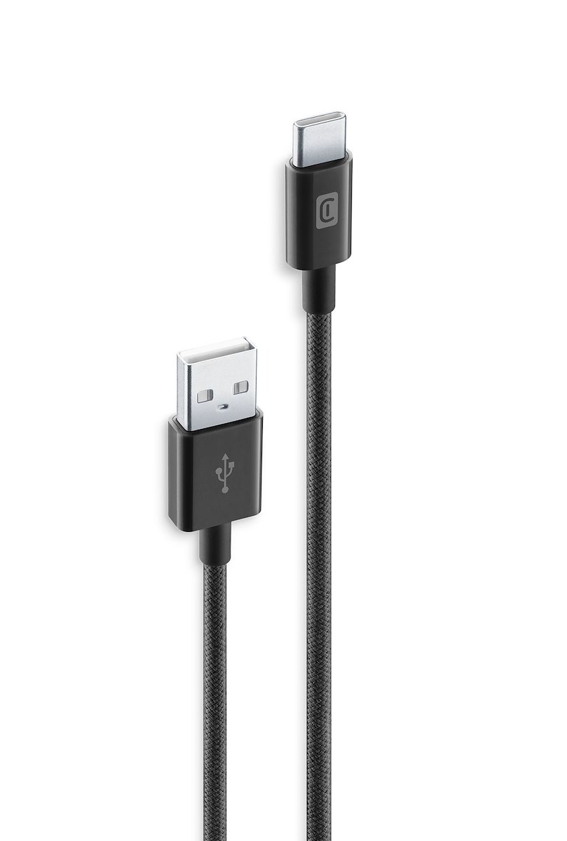 CELLULAR LINE USBDATABRATOC15K Cavo USB-C a USB-C telato 1.5m nero