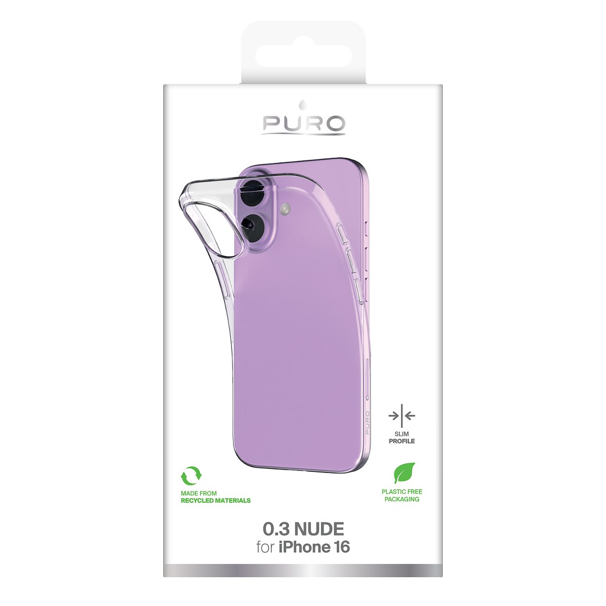PURO PUIPC166103NUDETR Cover 0.3 Nude Trasparente per iPhone 16 - immagine 4