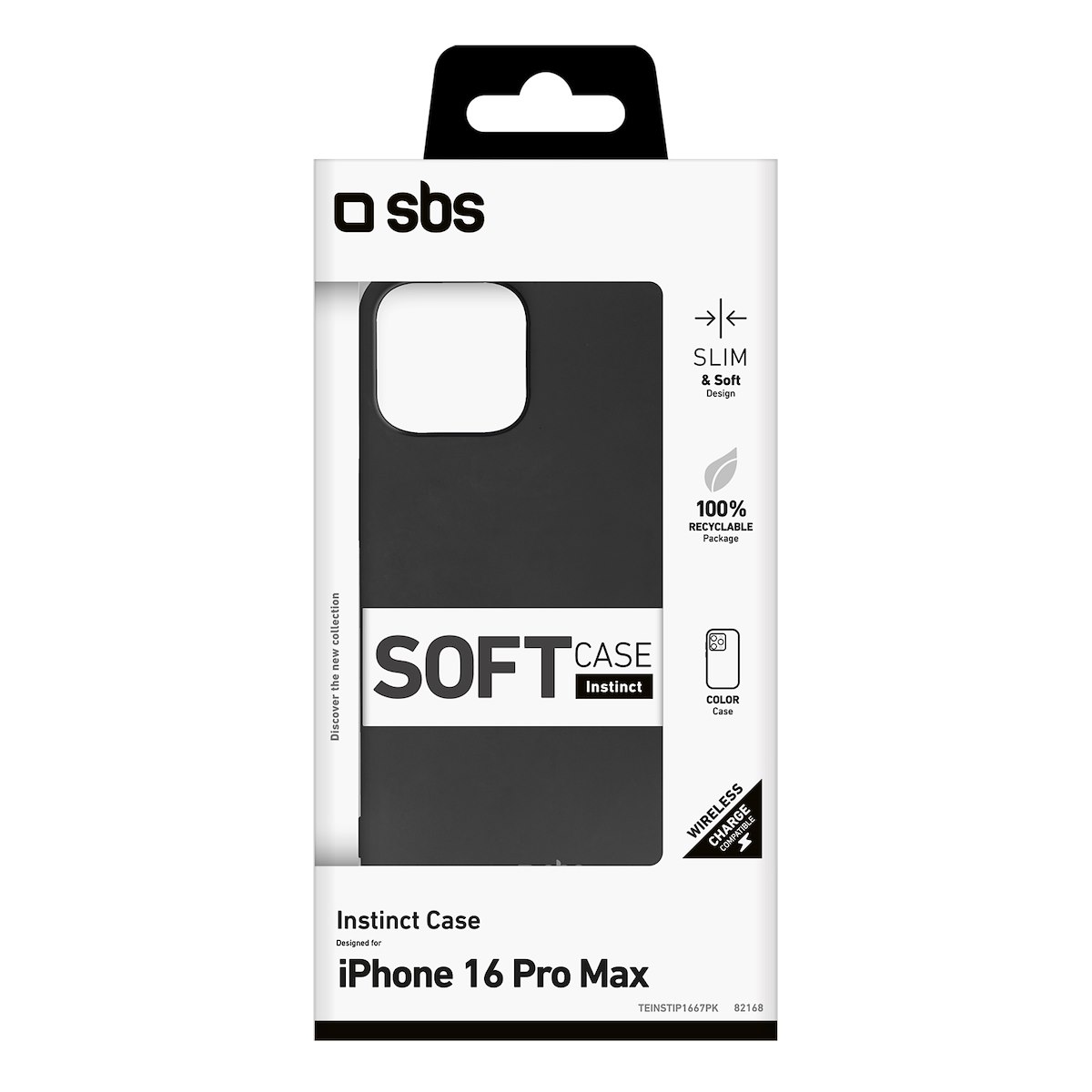 SBS TEINSTIP1667PK Cover Instinct per iPhone 16 Pro Max, nera - immagine 3