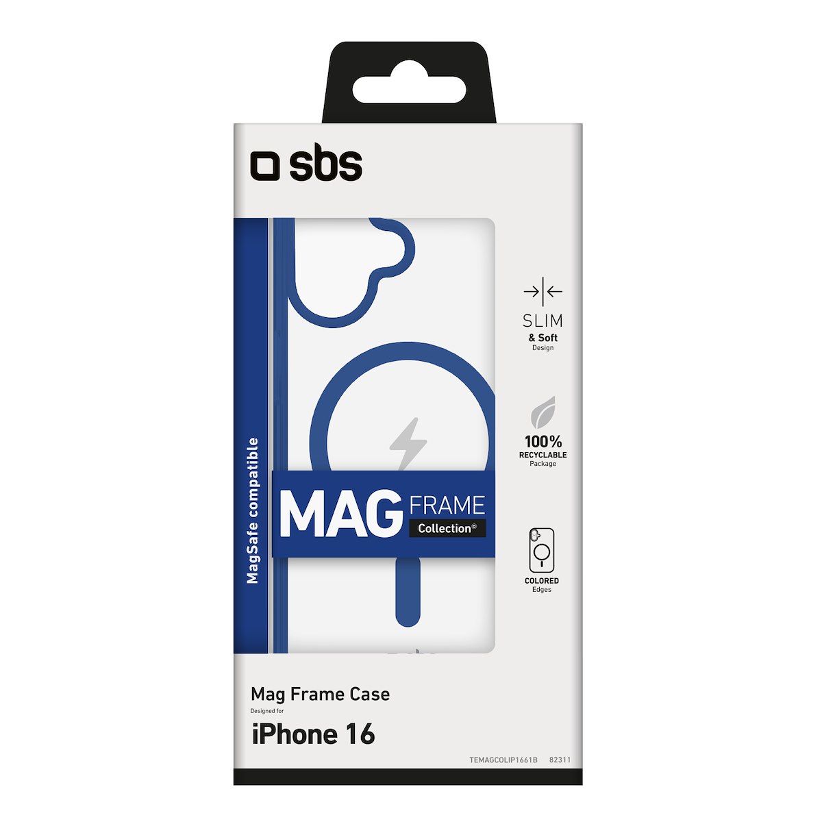 SBS TEMAGCOLIP1661B Cover Mag Frame per iPhone 16 Blu - immagine 3