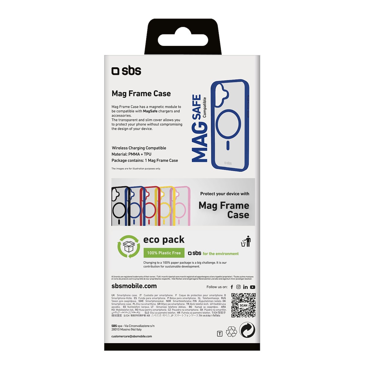 SBS TEMAGCOLIP1661B Cover Mag Frame per iPhone 16 Blu - immagine 4