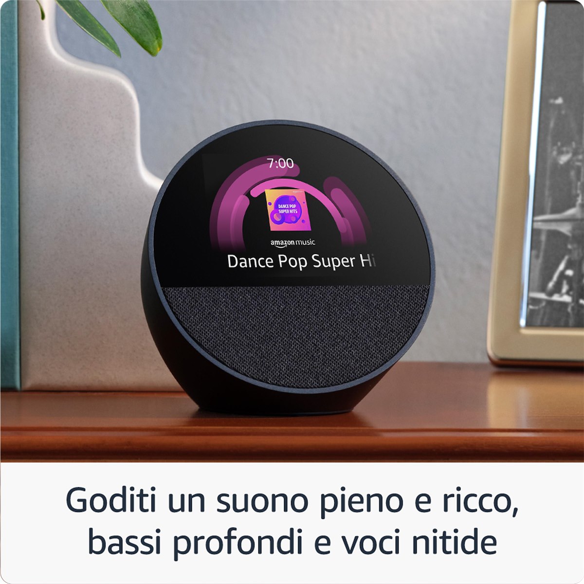 ECHO ECHOSPOT2024BLUE Altoparlante Smart 2.83" con Orologio e Alexa - immagine 4