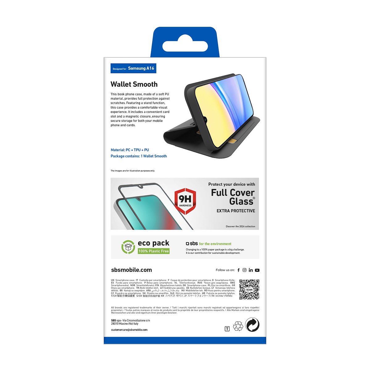 SBS TEWALSAA16K Custodia Wallet Smooth Nera Per Samsung Galaxy A16 - immagine 4
