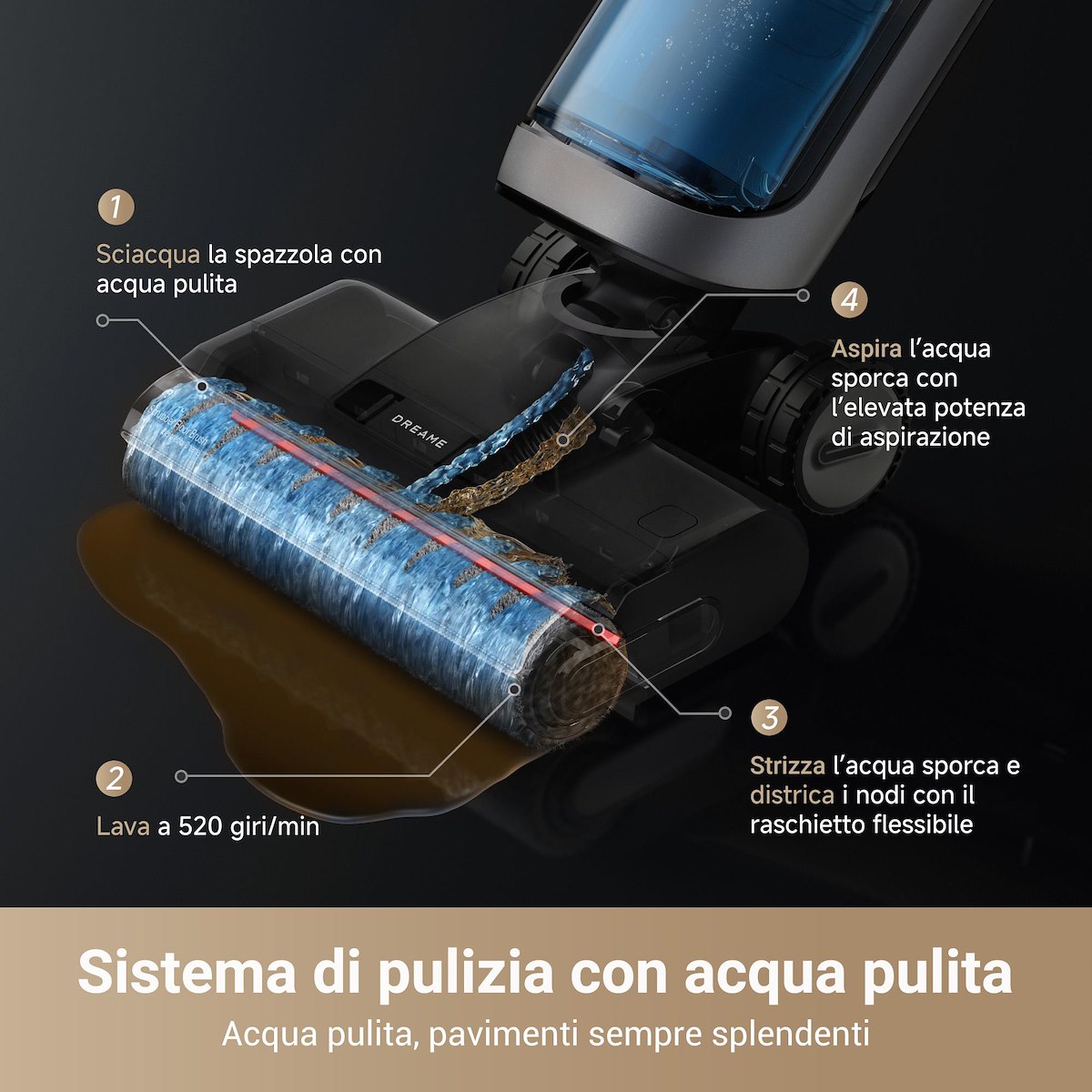 DREAME H14PRO Lava Aspira Senza Fili Potente Autonomia Lunga - immagine 2