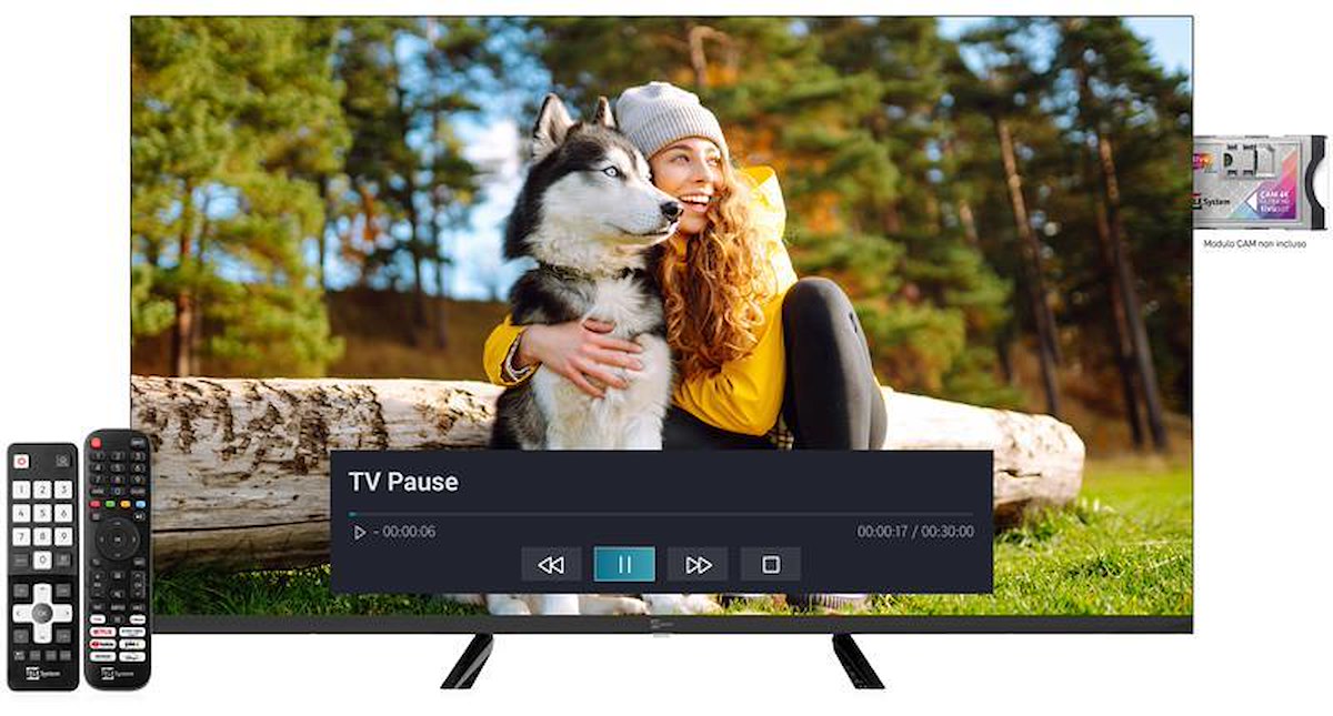 TELESYSTEM 28000250 Smart TV QLED 43" 4K Vidaa