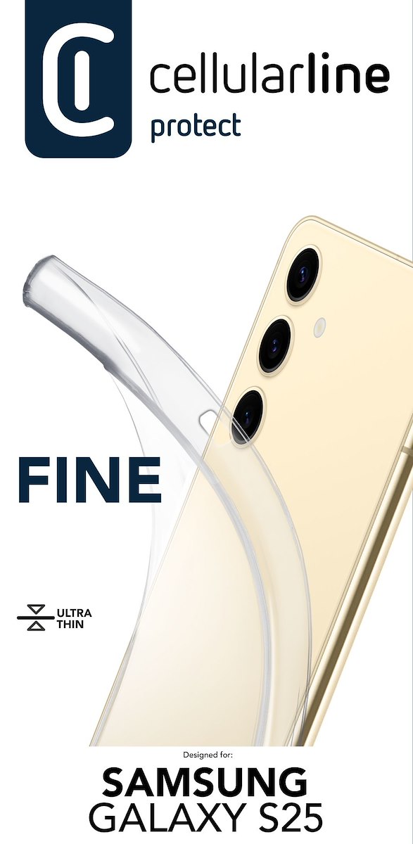 CELLULAR LINE FINECGALS25T Custodia Fine Galaxy S25 Trasparente - immagine 2