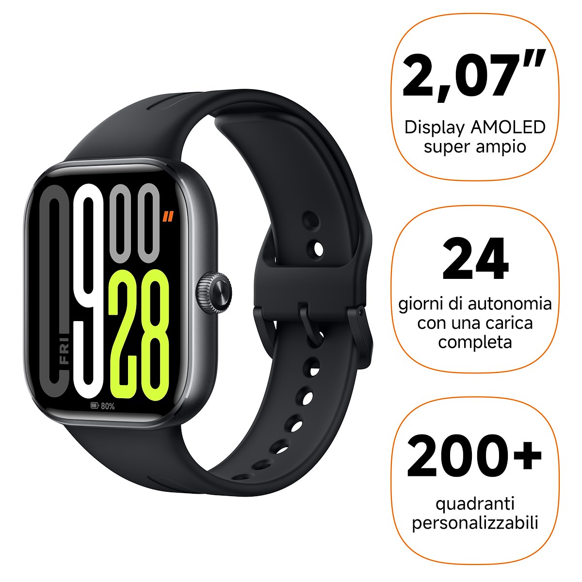 Xiaomi Redmi Watch 5 Obsidian Black Smartwatch 2.07 Pollici