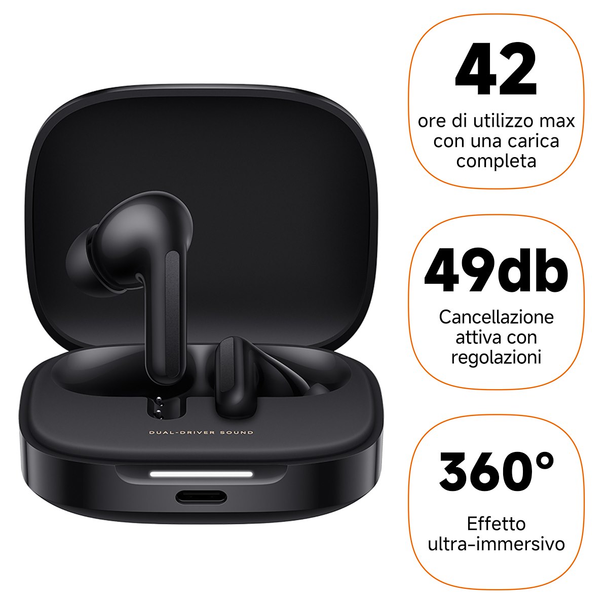 XIAOMI BHR9251GL Auricolare BT Redmi Buds 6 Night Black